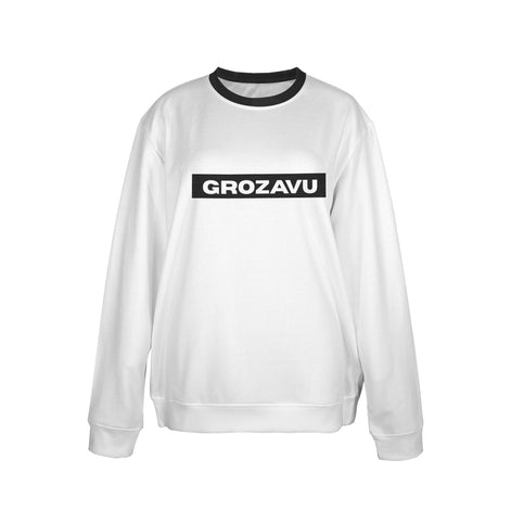 Suéter de Logo Blanco – Grozavu Classic Box Edition