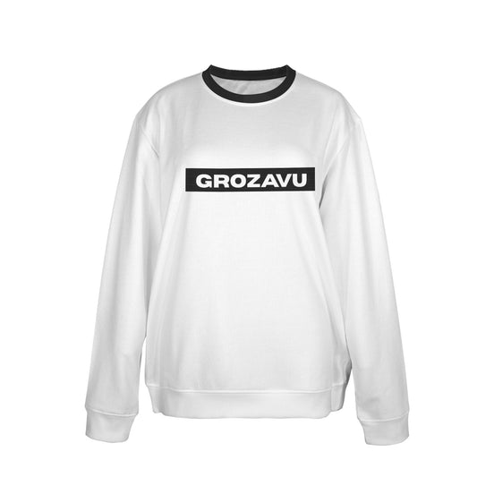 Suéter de Logo Blanco – Grozavu Classic Box Edition