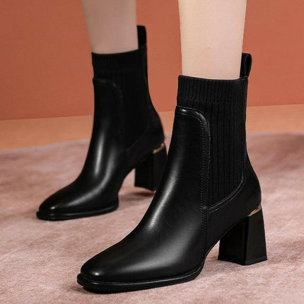 Grozavu's New Women's Boots: Thick Heel, Square Head at €86.99