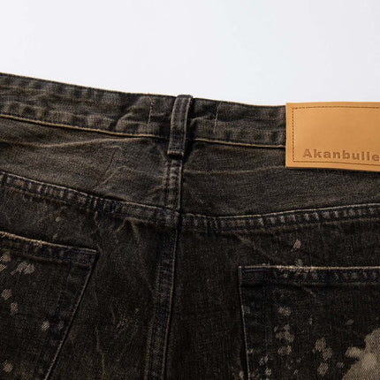 Washed Retro Loose Fit Denim Pants