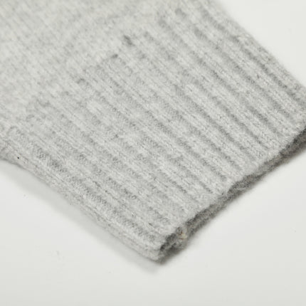 Einfacher einfarbiger semi-hoher Kragenpullover – Lockere Passform Unisex Strickwaren