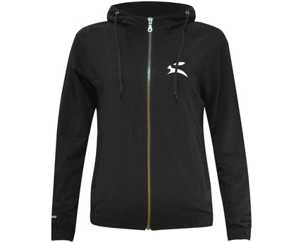 Felpa con zip in misto cotone