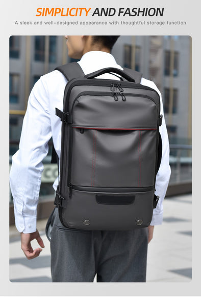 Oxford Cloth Business Travel Backpack – Black, Grey & Blue