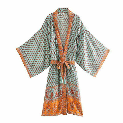 Grozavu's Cashew Print Kimono Cover-Up: Stylish & Versatile at €44.99