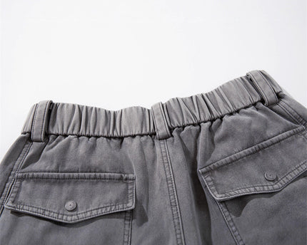 Street Style Men's Pants, Patchwork Distressed Dirty Knife-Pants, Trendy Brand, Casual Loose Fit Men's Trousers