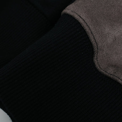 Hanorac cu guler înalt tip patchwork – Croială lejeră