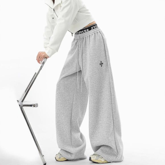 Pantalons décontractés à taille élastique réversibles pour hommes, hiver, coupe ample, pantalons de jogging, mode urbaine, style décontracté, jambes larges