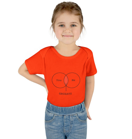 You Me Baby Bodysuit - Cute Infant Orange Outfit for Celebrations