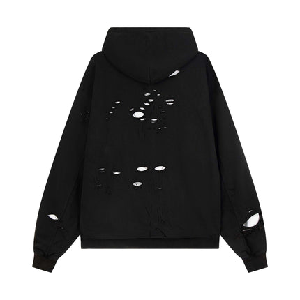 Gewaschene Buchstaben Druck Hoodie – Lockere Passform