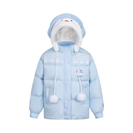 Manteau en coton à capuche en peluche