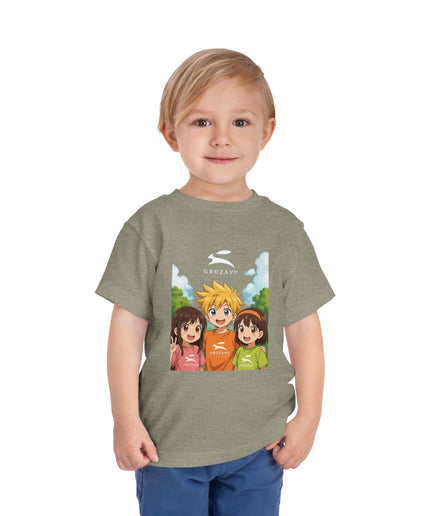 Kurzarm-T-Shirt für Kleinkinder | Grozavu Design