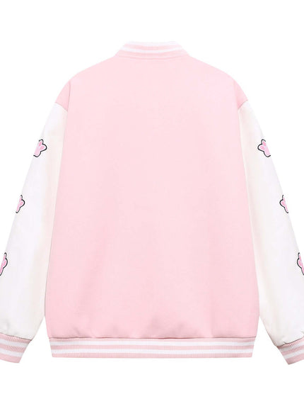 Back view of Pink color block fun peek by Grozavu