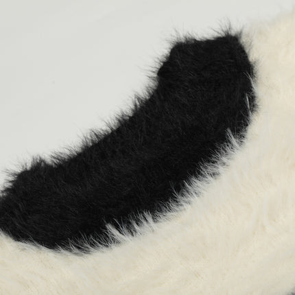 Fleece Letter Pullover Sweater – Loose Fit