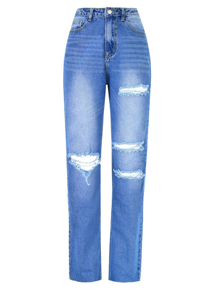 Grozavu Women's High-Waist Loose Straight Jeans at €39.00