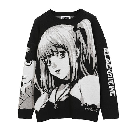 Knitted Harajuku Winter Clothes Women Oversized Sweaters Long Sleeve Top Gothic Fashion Japanese Hawaii Cartoon Streetwear