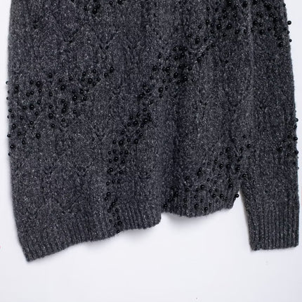 Asymmetrischer Off-Shoulder Strickpullover