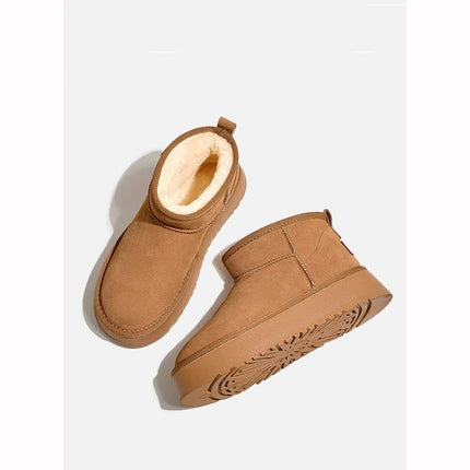 Thick Velvet Waterproof Sponge Cake Short Tube Cotton Shoes