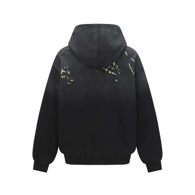 Splashing Ink Spliced Hooded Sweatshirt