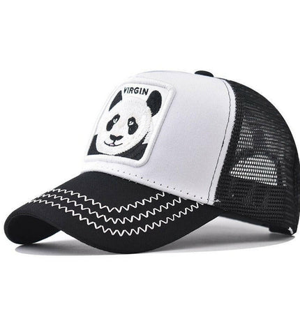 Grozavu's Panda Embroidered Mesh Baseball Cap: Thickened and Personalized