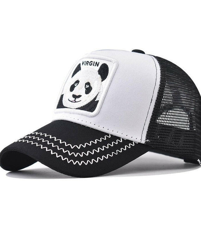 Grozavu's Panda Embroidered Mesh Baseball Cap: Thickened and Personalized