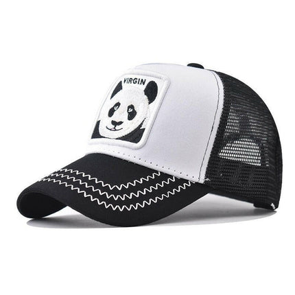 Grozavu's Panda Embroidered Mesh Baseball Cap: Thickened and Personalized at €22.99