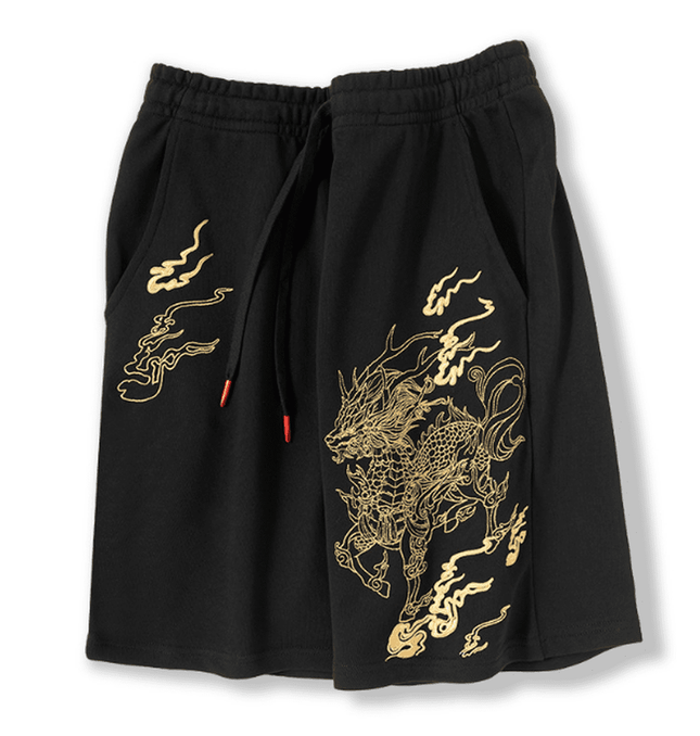 Grozavu's Cotton Kylin Embroidered Shorts: Casual & Fashionable at €44.99