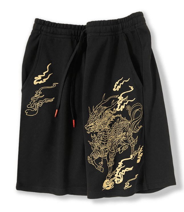Grozavu's Cotton Kylin Embroidered Shorts: Casual & Fashionable