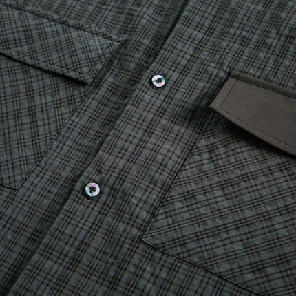 Chemise à carreaux en blocs de couleur – Coupe ample