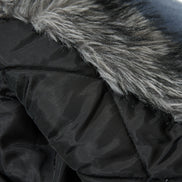 Woolen Collar Cotton Jacket With Fleece