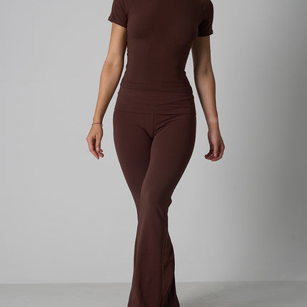 Ensemble de yoga en jersey de coton coupe décontractée