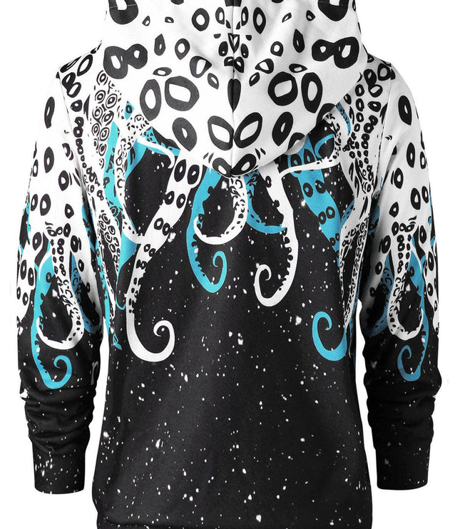 Octopus Ink: Unleash Your Style with our Drawstring Neck Hoodie!