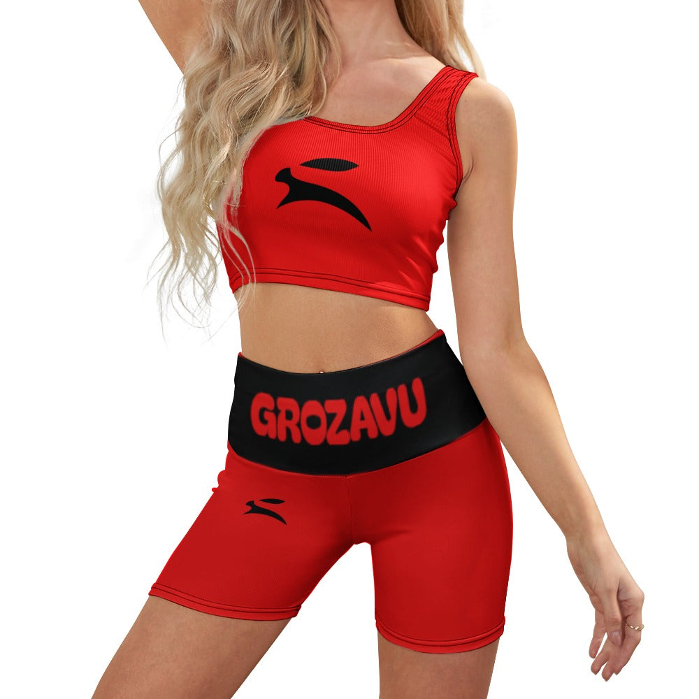 Set de vestă de yoga pentru femei Grozavu
