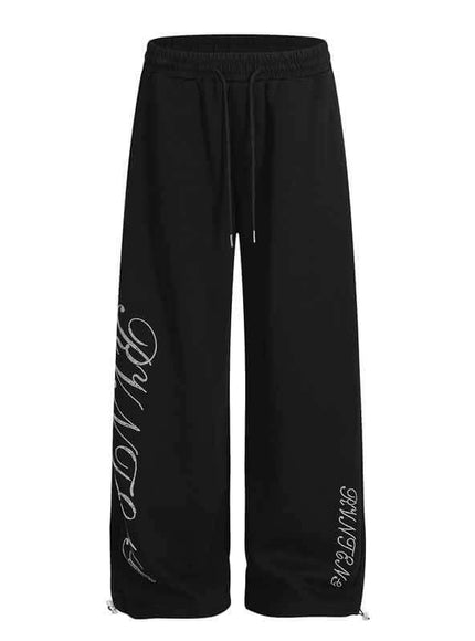 Model wearing Black straight leg by Grozavu