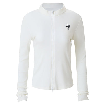 Long Sleeve Knit Cardigan Women's Spring Autumn Casual Versatile Fitted Top