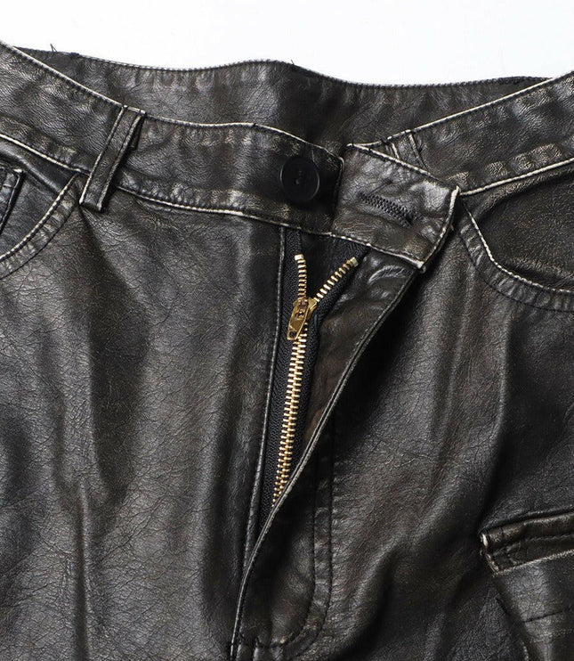 Grozavu High Waist Leather Pants: New Design