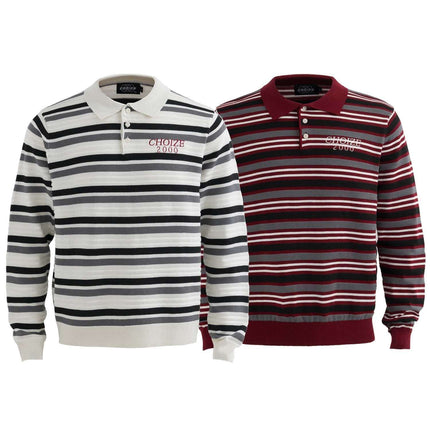 Pull en tricot à lettres en blocs de couleurs - Coupe ample