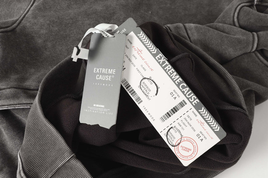 Hoodie à patchwork en toile usée rétro