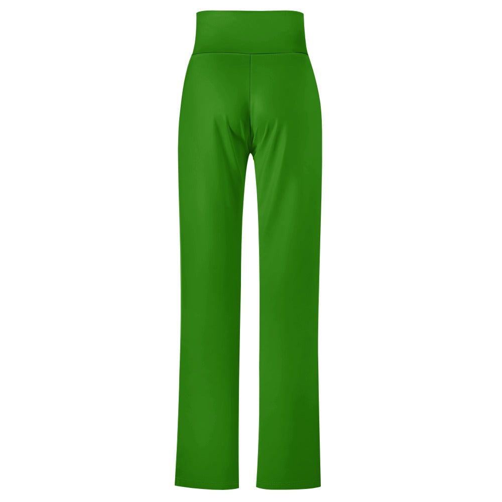 Green Wide-Leg Pants – Grozavu Street Edition