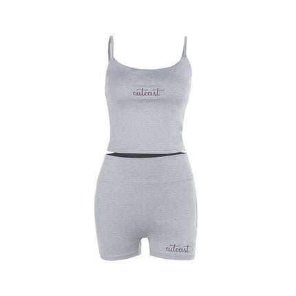 Completo senza maniche con scollo quadrato e vestibilità casual