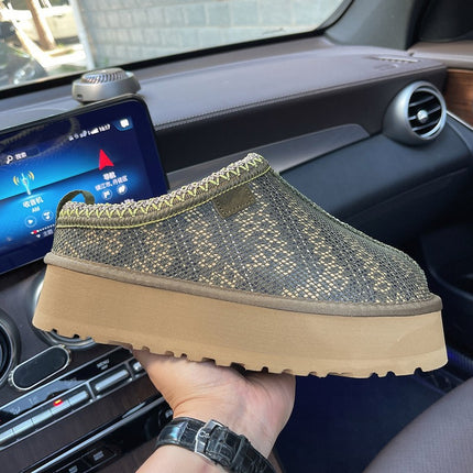 Ethnic Style Woven Chunky Sole Snow Boots for Women