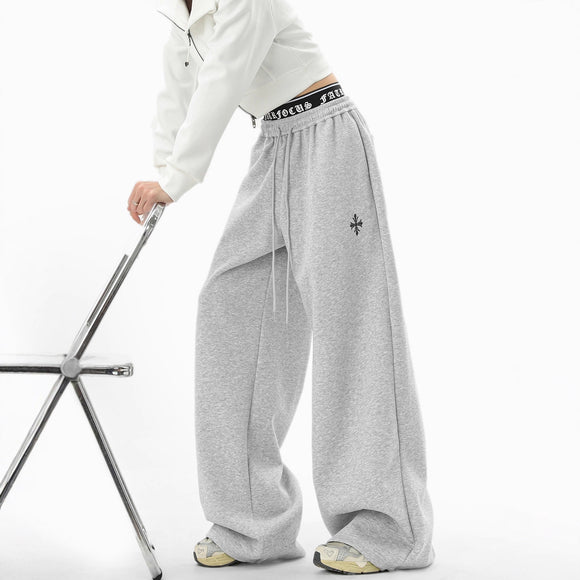 Casual Pants Men Winter Sporty Trousers Trendy Lazy Style Wide Leg Pants