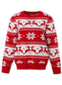 Ladies' Christmas sweater jacquard reindeer pullover warm knit sweater