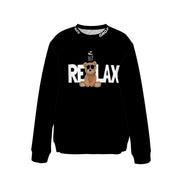 Suéter de Lema Negro – Grozavu Relax Edition