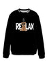 Black Slogan Sweater – Grozavu Relax Edition