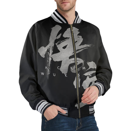 Grozavu Men's Striped Edge Bomber: The Ultimate Fall Statement Jacket