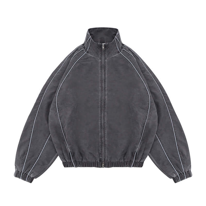 Model wearing Black structured solid color jacket by Grozavu