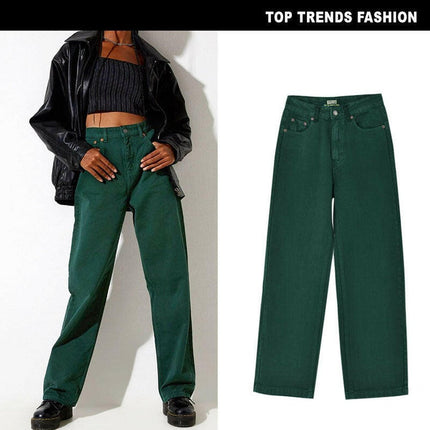 Chic Emerald Denim: Elevate Your Style with Hot Girl Pants! at €51.99