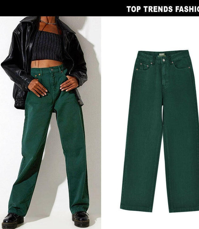 Chic Emerald Denim: Elevate Your Style with Hot Girl Pants!