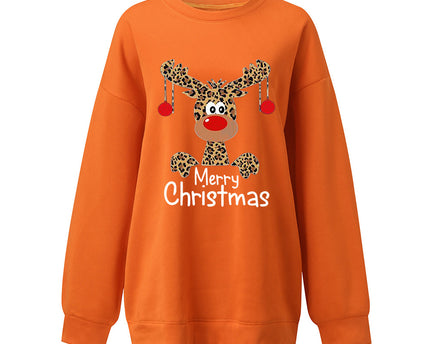 Sweatshirt Imprimé Cerf Joyeux Noël