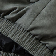 Leather Jacket Flame Embroidered Cotton Jacket For Men